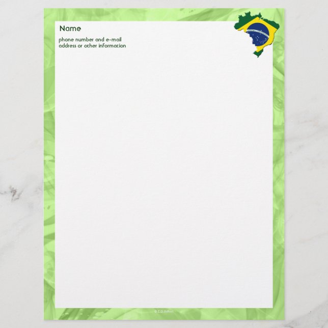 Membrete Mapa de Brasil (Anverso)