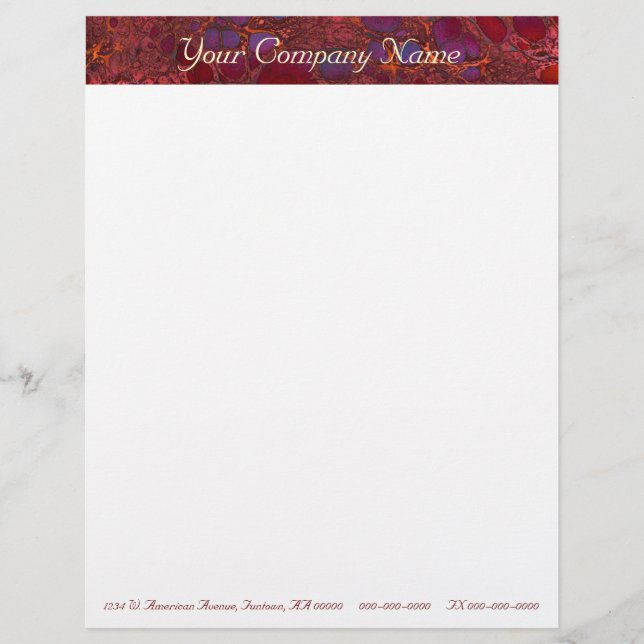 Membrete Marble Business Letterhead (Anverso)