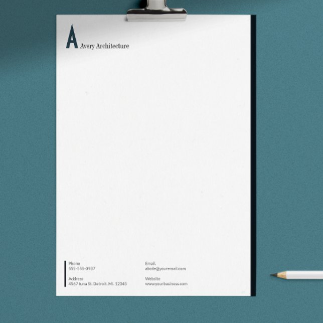 Membrete Marca Elegante Y Marketing Azul Oscuro (Elegant Branding And Marketing Dark Blue Letterhead)