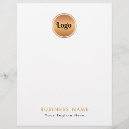 Membrete Marca Gold Logo & Personalizado Text Business Comp