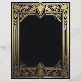 Membrete Marco floral Art Deco