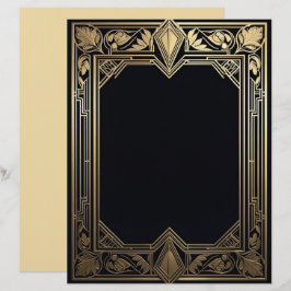 Membrete Marco floral Art Deco