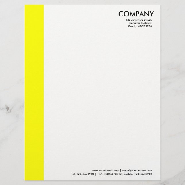 Membrete Margen de color - Amarillo (Anverso)