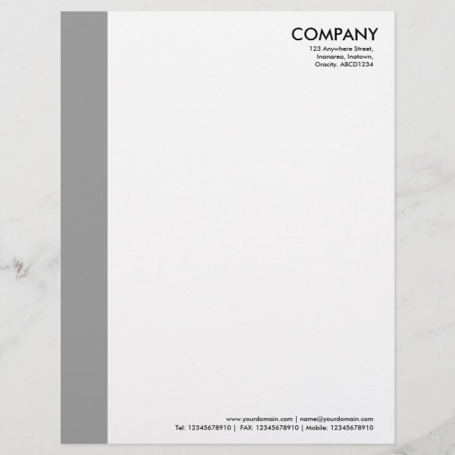 Membrete Margen de color: gris (Anverso)