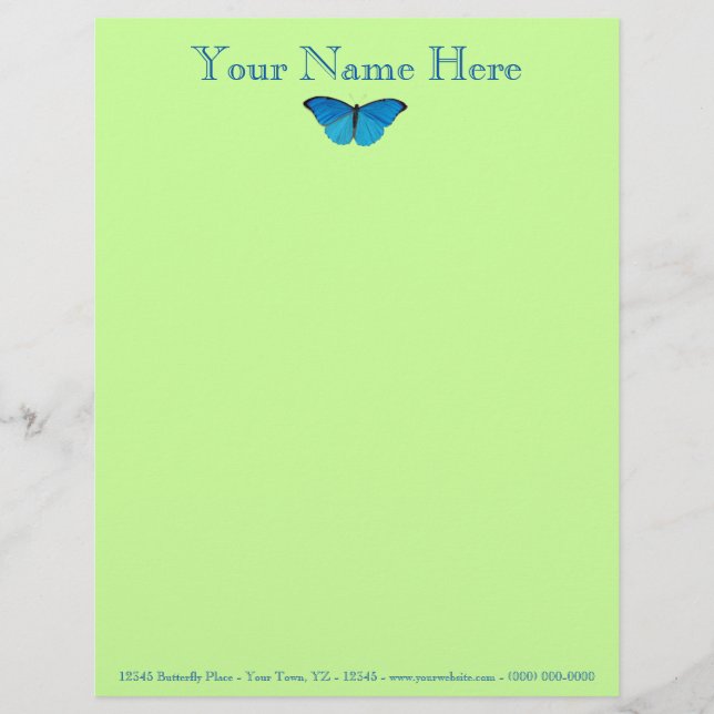 Membrete Mariposa (Anverso)