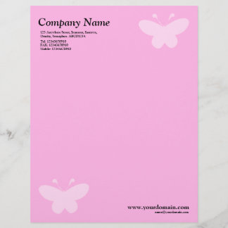 Membrete Mariposa elegante - rosa