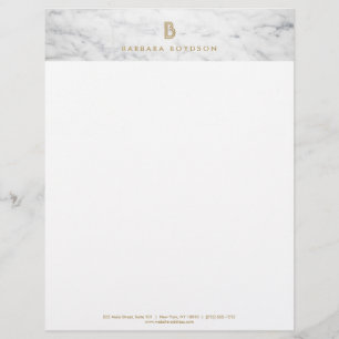 Membrete MÁRMOL BLANCO INTERIOR DISEÑADOR Letterhead