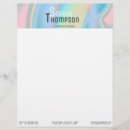 Membrete Mármol líquido holográfico moderno