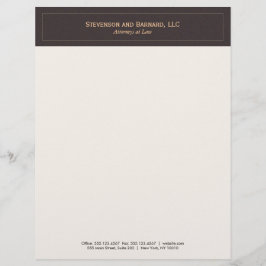 Membrete Marrón clásico y profesional