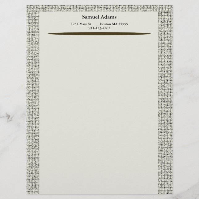 Membrete Masculino personalizada nudoso ejecutivo (Anverso)