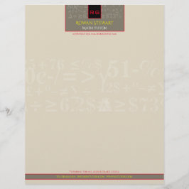 Membrete Math Tutor Letterhead
