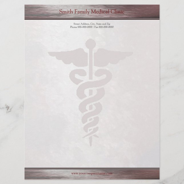 Membrete Médico Médico Letterhead (Anverso)