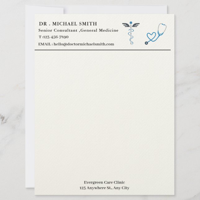 Membrete Médico Personalizado (Anverso)