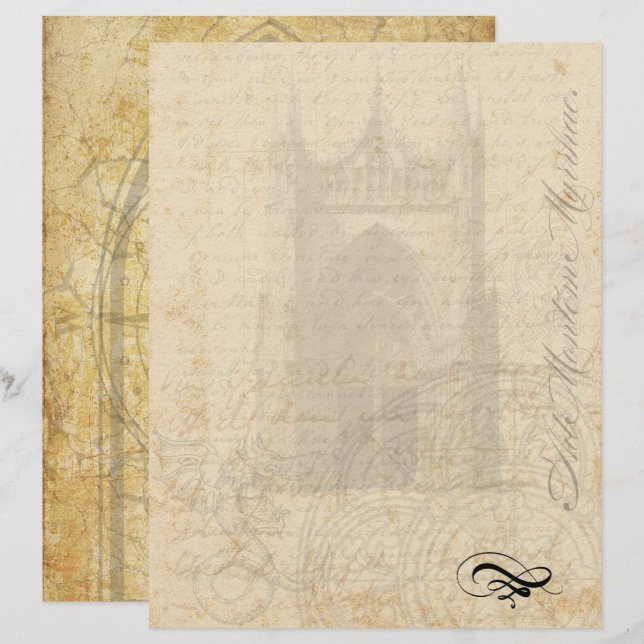 Membrete Medieval Letterhead - Palimpsesto (Anverso / Reverso)