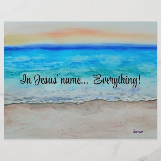Membrete Membretado En el nombre de Jesús (Anverso)