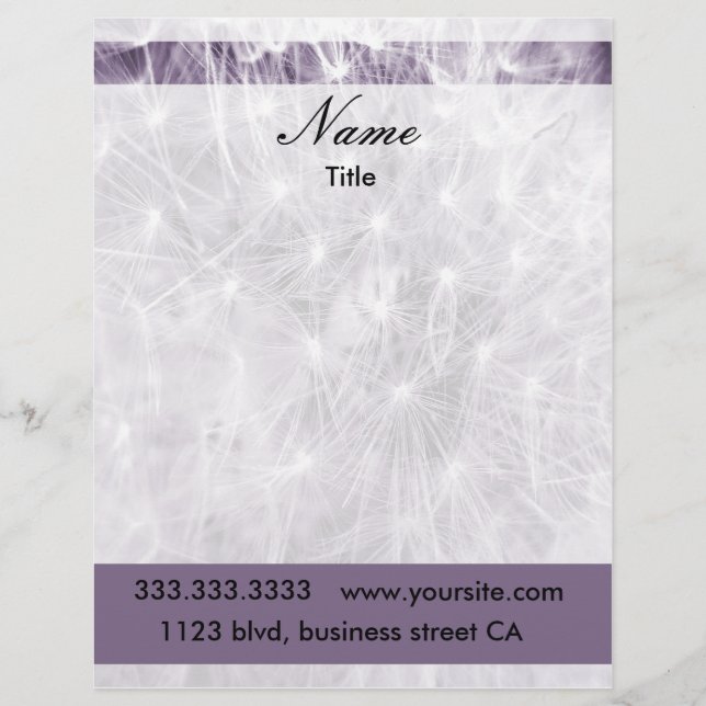 Membrete membrete de dandelion (Anverso)