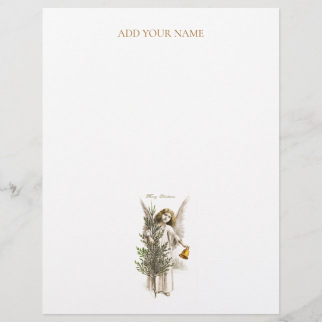 MEMBRETE   MEMBRETE: VINTAGE CHRISTMAS ANGEL (Anverso)