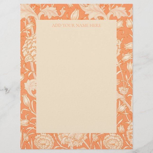 MEMBRETE   MEMBRETE: WILLIAM MORRIS : "TULIP SALVAJE" (Anverso)