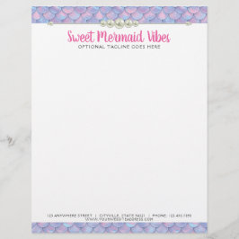 Membrete Mermaid Tail Scale & Pearl Pastel Sparkle Boutique