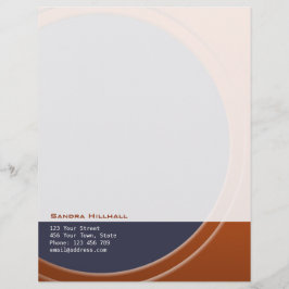 Membrete Metálico moderno geométrico cualquier texto y colo