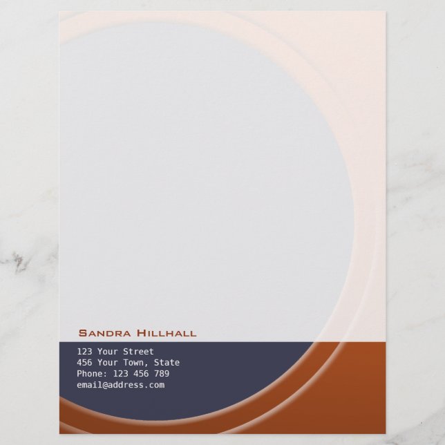 Membrete Metálico moderno geométrico cualquier texto y colo (Anverso)