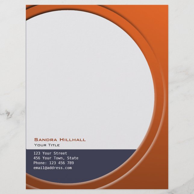 Membrete Metálico moderno geométrico cualquier texto y colo (Anverso)