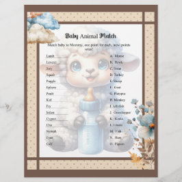 Membrete Mi pequeño partido de animales Lamb_ Baby
