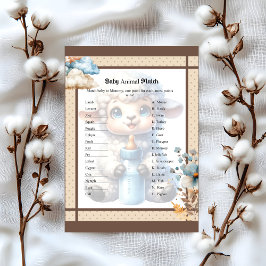 Membrete Mi pequeño partido de animales Lamb_ Baby