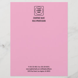 Membrete Minimalist Custom Logo Text Professional