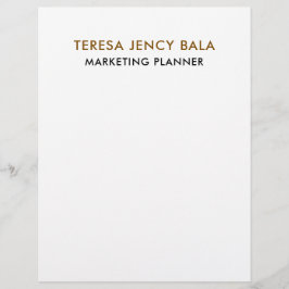 Membrete Minimalist Gold Professional Elegant letterhead