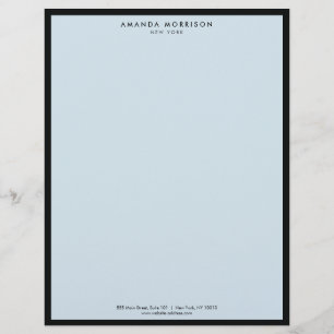 Membrete Minimalista Boutique Black/Blue