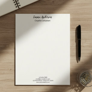 Membrete Minimalista Elegante Profesional