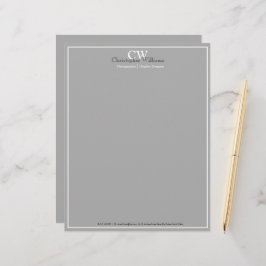 Membrete Minimalista gris profesional