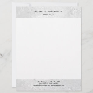 Membrete Minimalista moderno profesional Blanco gris