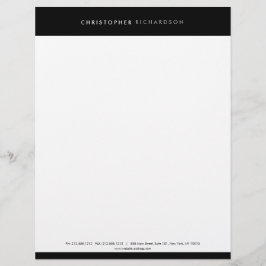 Membrete MÍNIMO y MODERNO Letterhead negro/blanco