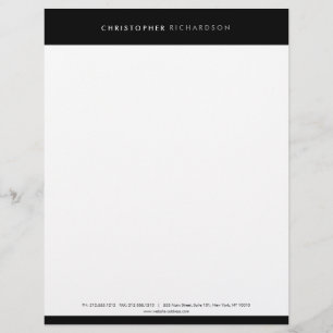 Membrete MÍNIMO y MODERNO Letterhead negro/blanco