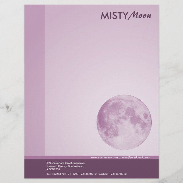 Membrete Misty Moon Blue II (Anverso)