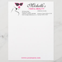 Membrete Moda Retro Negro Pink Polka Punto Gafas de sol Bel