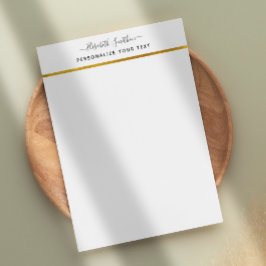 Membrete Moda Simple Mínimo Oro Blanco Estacionamiento Pers