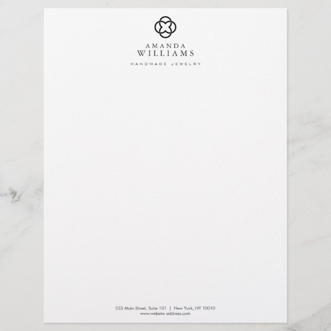 Membrete Modern Clover Logo Luxury Boutique (Anverso)