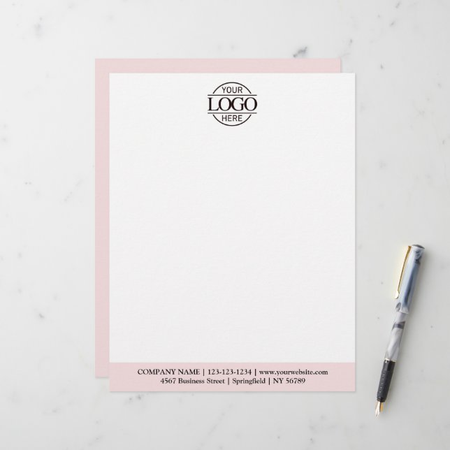 Membrete Modern Custom Company Business Logo Branding (Anverso/Reverso In Situ)