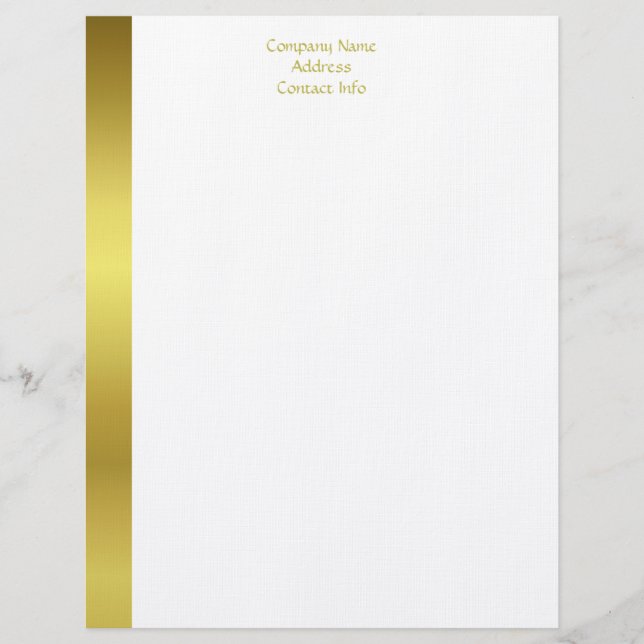 Membrete Modern Elegant Gold Foil Company (Anverso)
