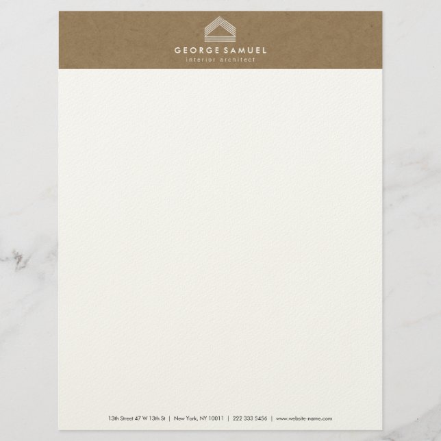 Membrete Modern Home Design | Abstract Logo (Anverso)