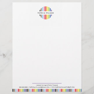 Membrete MODERN MINIMAL stripe logo rainbow pride LGBTQ