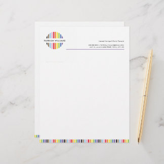 Membrete MODERN MINIMAL stripe logo rainbow pride LGBTQ