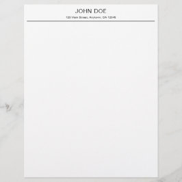 Membrete Modern Minimalist Personalized Office Letterhead