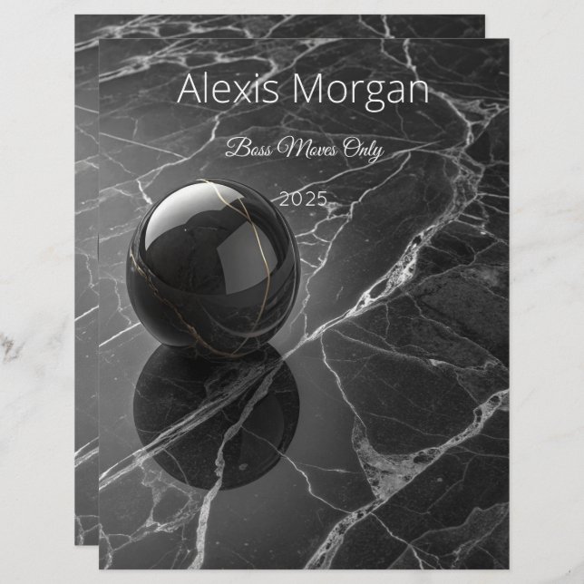 Membrete Modern Minimalist Pink-Purple Border Template (Anverso / Reverso)