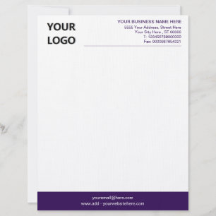 Membrete Modern Your Colors QR Code Company Logo Letterhead