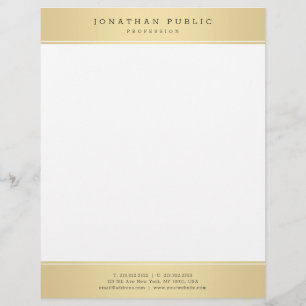 Membrete Moderna plantilla de glamour elegante de oro blanc