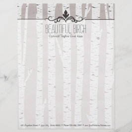 Membrete Moderno natural rústico de los árboles y de las